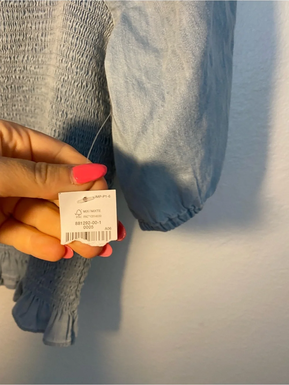 GAP Kids size XXL NWT blue chambray blouse